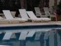Lounge chairs by the pool