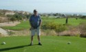 Pete gets ready to tee off