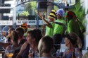 The waiters sing for someone's birthday