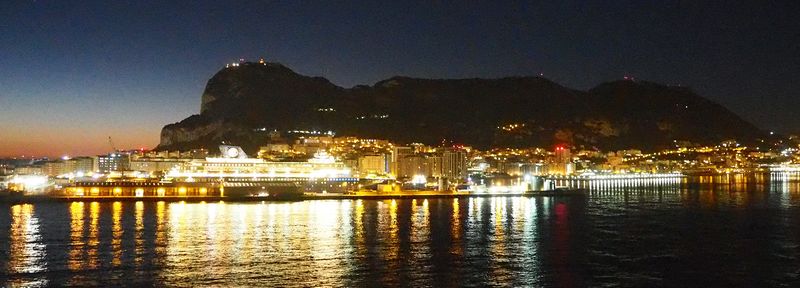 We approach Gibraltar at dawn