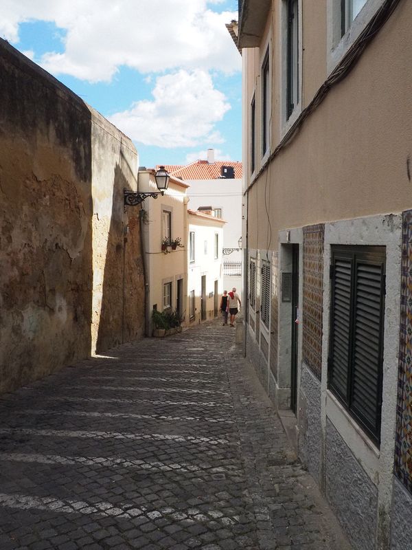 Street in the old Alfama district of Lisbon