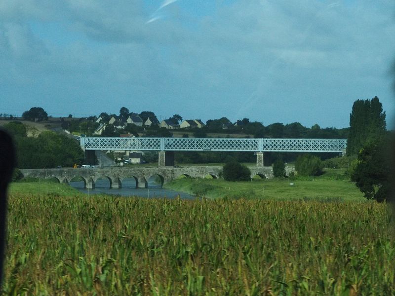 A new bridge and an old Roman bridge