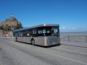 A shuttle bus to the parking lot