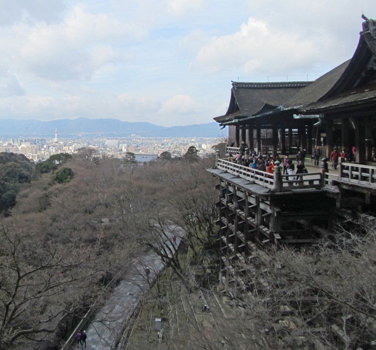 You can see the wooden foundation for the temple from here