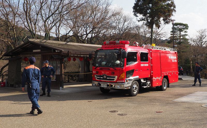 The temple has its own firetruck