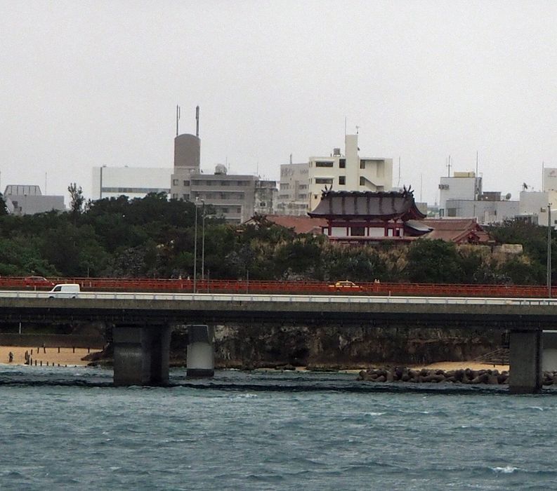 A temple on shore