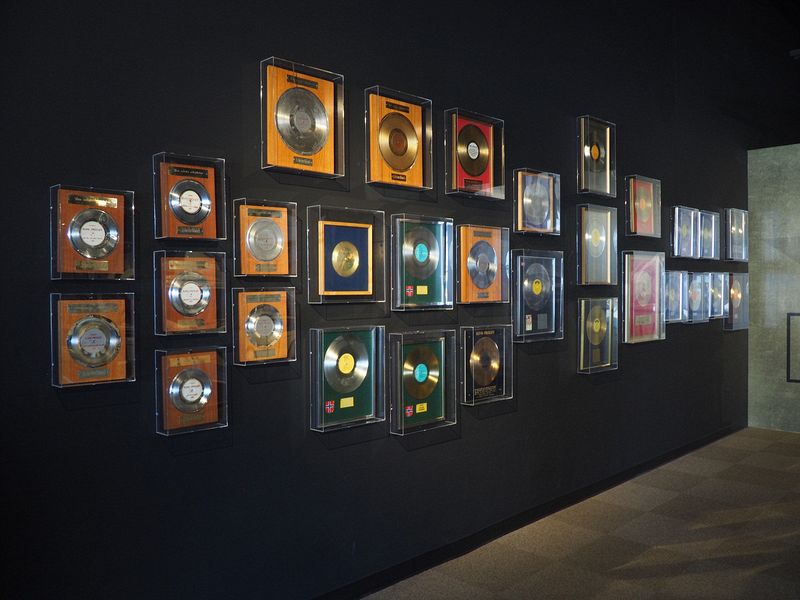 Some of Elvis Presley's gold records