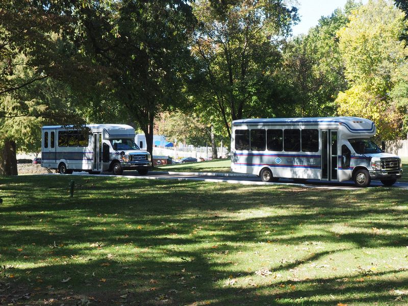 We are bused over to the Graceland Mansion