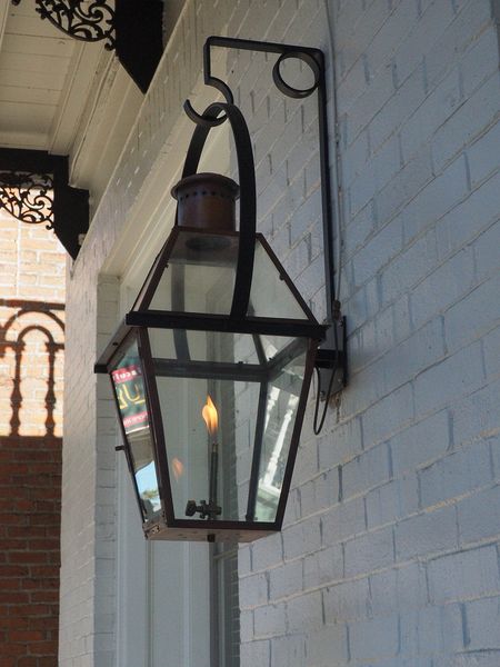 A gas lantern