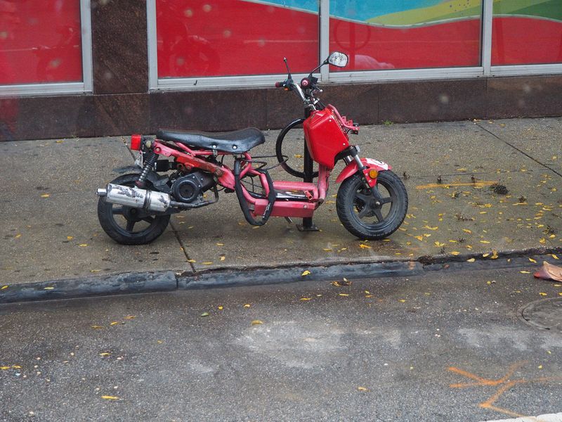 A strange little motorbike