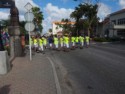 The parade heads to the Parliament building