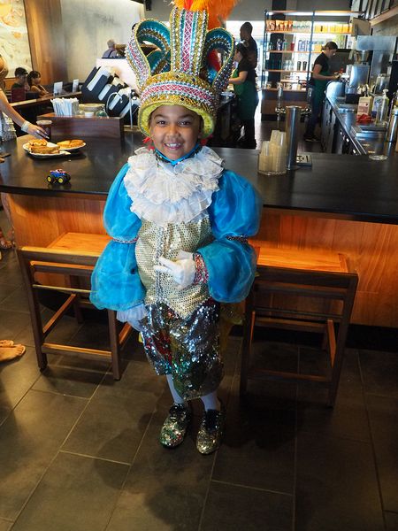 This boy will be in the children's Carnival parade