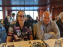 June and Pete at dinner