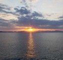 Sunset as we leave Costa Rica