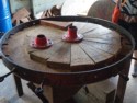 An ox cart wheel in progress