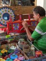 How the ox carts get painted