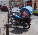 Domino's pizza delivery motorcycle