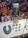 Replicas of jade articles from Mayan tombs
