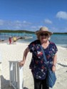 Linda seems happy to be back on shore