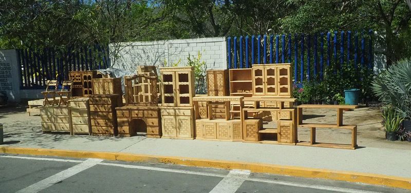 As we leave, we see furniture for sale