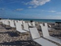 Lounge chairs are empty so far this morning