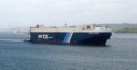 Another huge Panamax ship waits to go into the locks