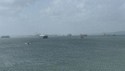 Ships waiting for their turn in the locks