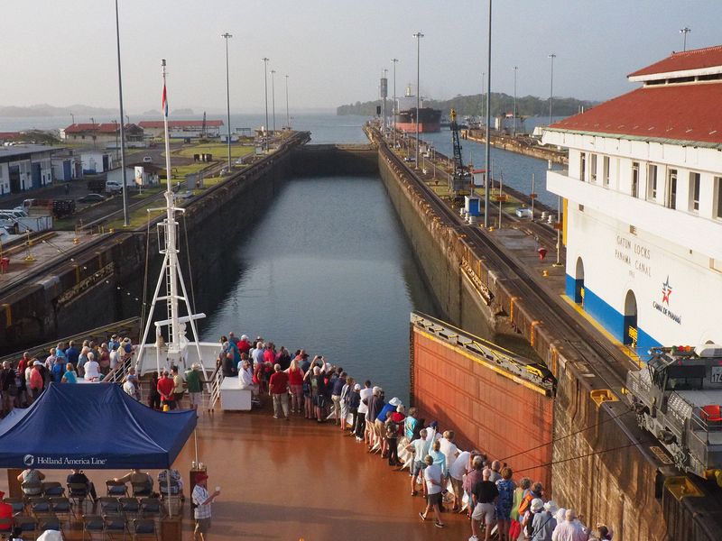 The first locks open to allow us to go into the next one