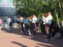 A Mariachi band plays as we disembark