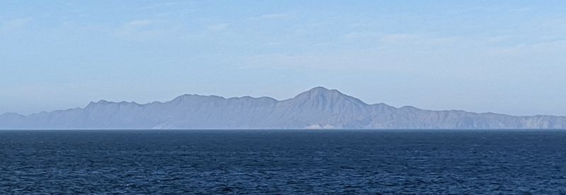 Mountains as we cruise up the Baja coast