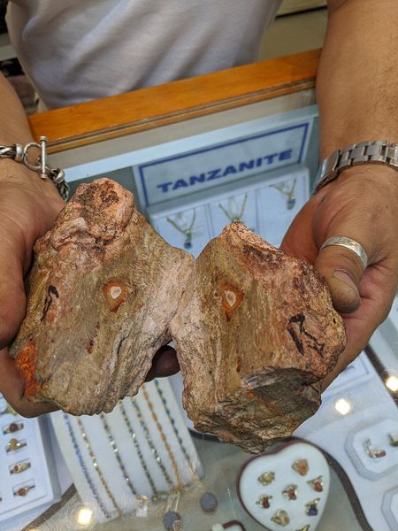 Rock with Mexican opal inside