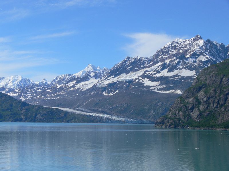 We approach the Marjorie Glacier