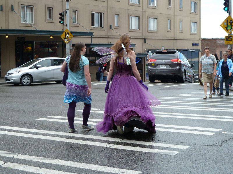 Is that a fairy crossing the street