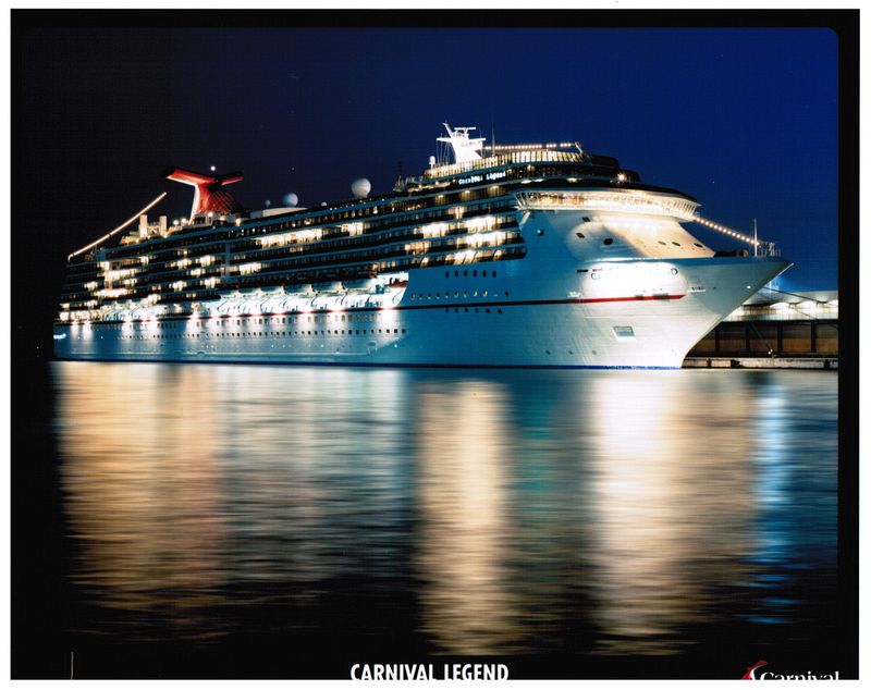 Carnival Legend at night