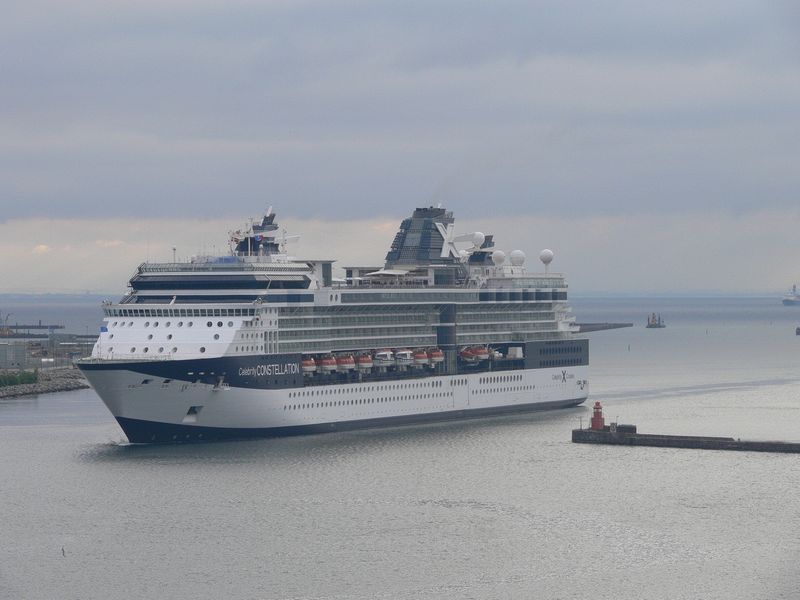 The Celebrity Constellation arrives too