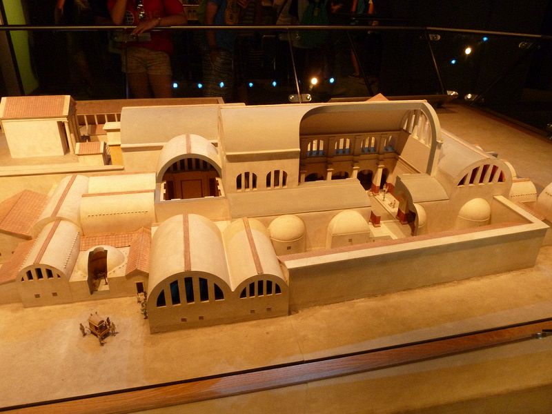 Exhibit showing the bath complex in Roman times