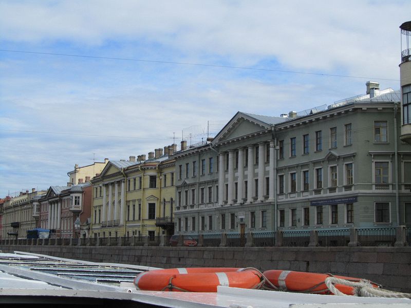 Former palaces line the river
