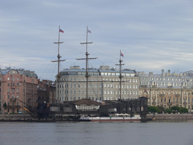 Old sailing ship now retrofitted as a restaurant