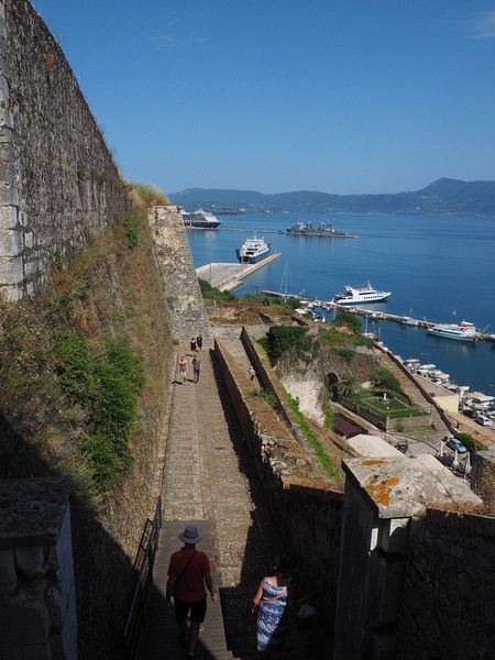 A view along the fortress walls of the bay