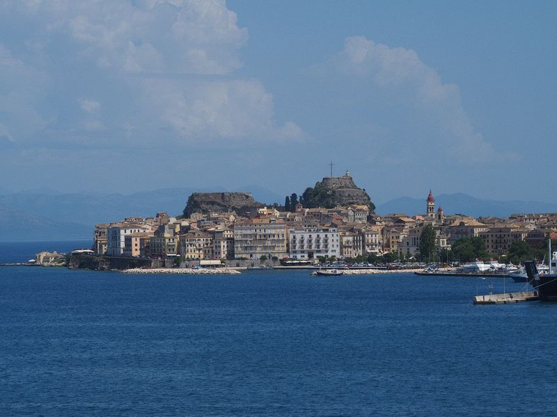 A view of the old town of Corfux