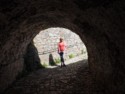 Eloise framed by an arch