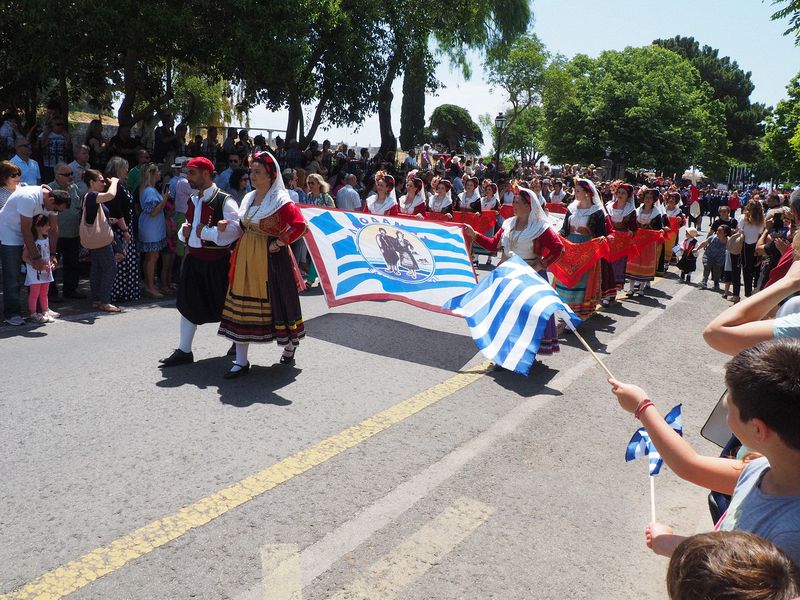 Waving the Greek flag