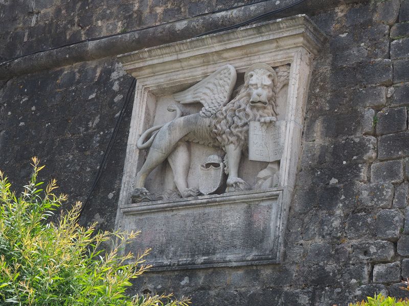 The winged lion of Venice on the city walls