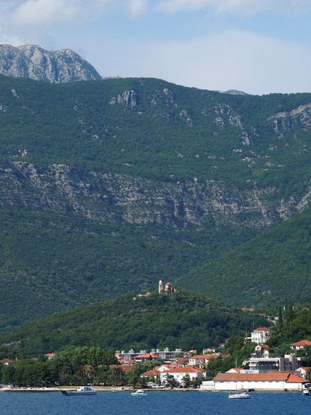 Village and mountains