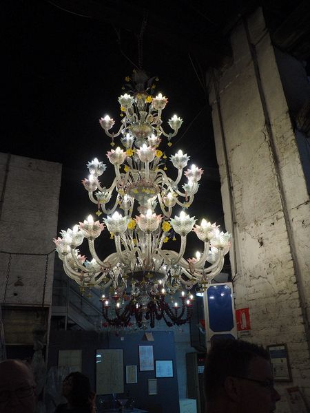 A very large chandelier