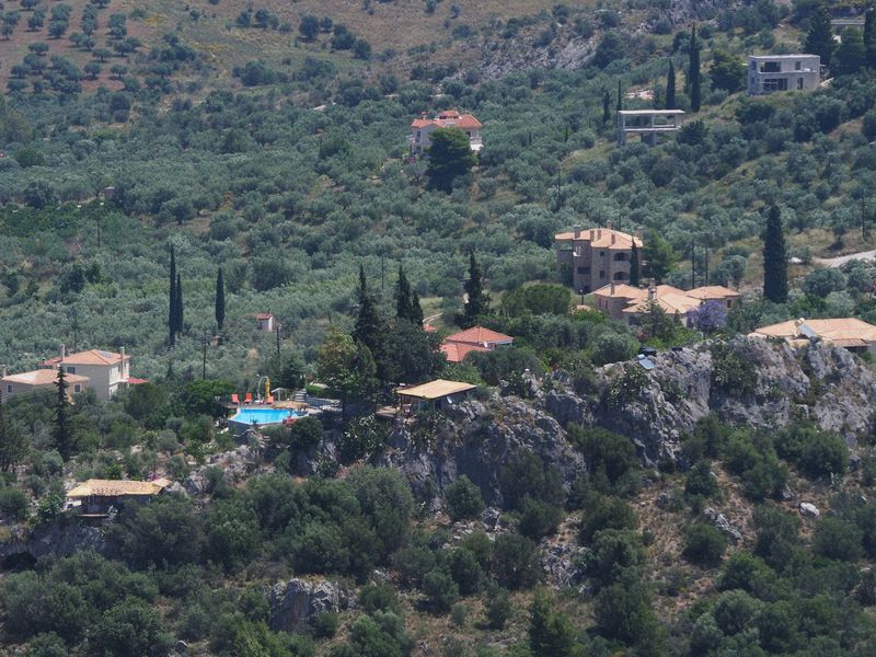 Fancy houses with pools in the hills