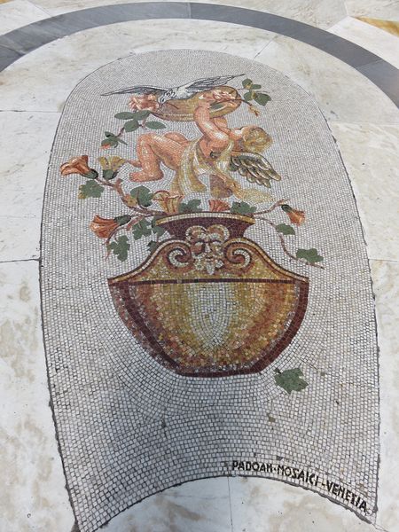 Mosaic on the floor of the Galleria