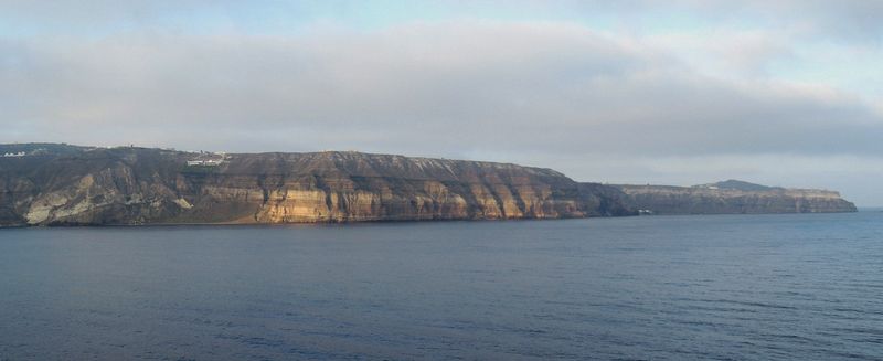 Early morning arrival at Santorini