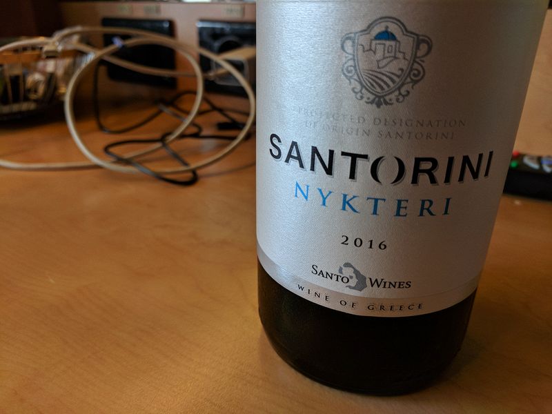 Wine made from local grapes