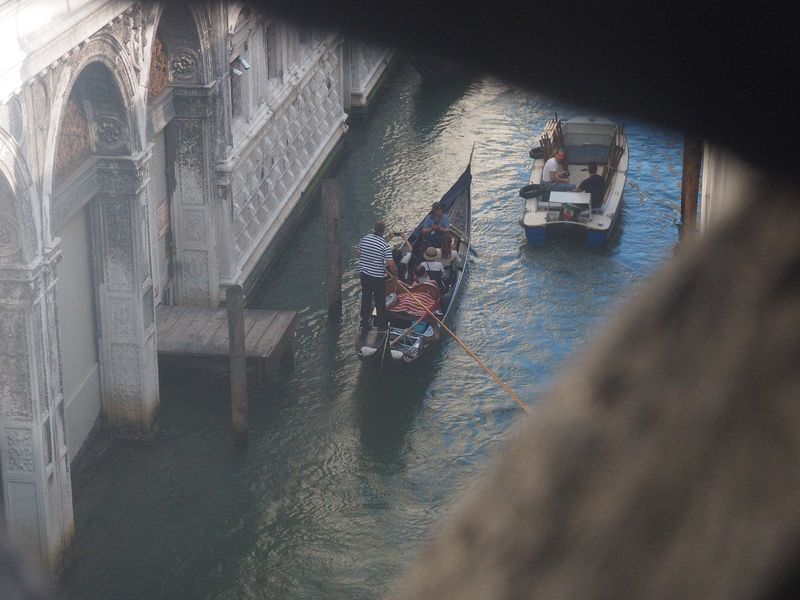 A view of the canal from the Bridge of Sighs